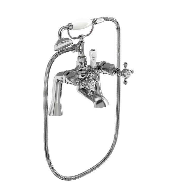 Burlington Stafford Bath Shower Mixer w/ Hose & Handset