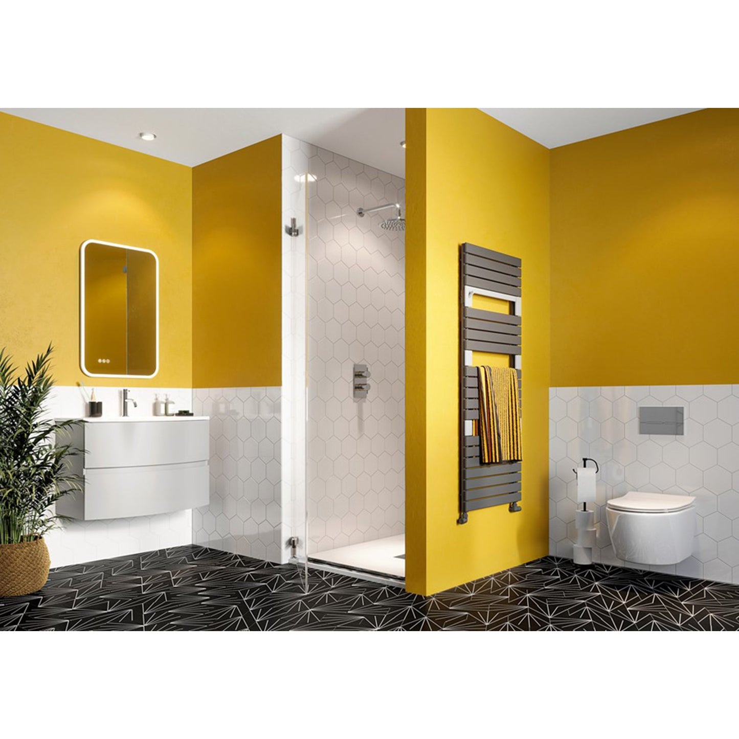 Crosswater Svelte SWHSC0800 8 Hinged Door, Polished Stainless Steel