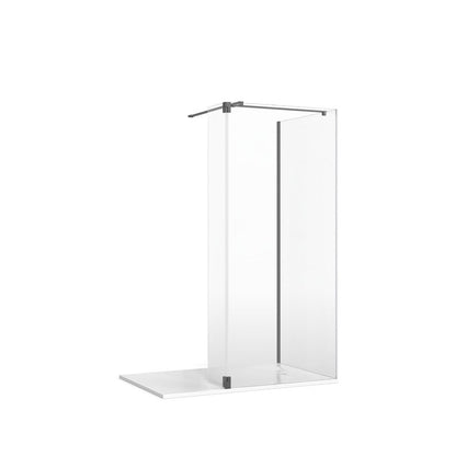 Crosswater Gallery 8 Glass Corner with Hinged Deflector (T Bracing Bar)