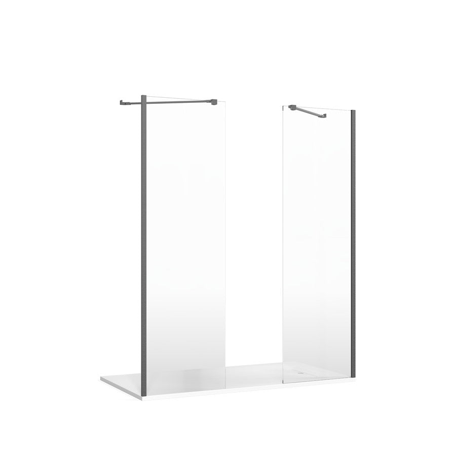 Crosswater Gallery 8 Recess with Double Panel (Angled Bracing Bar)