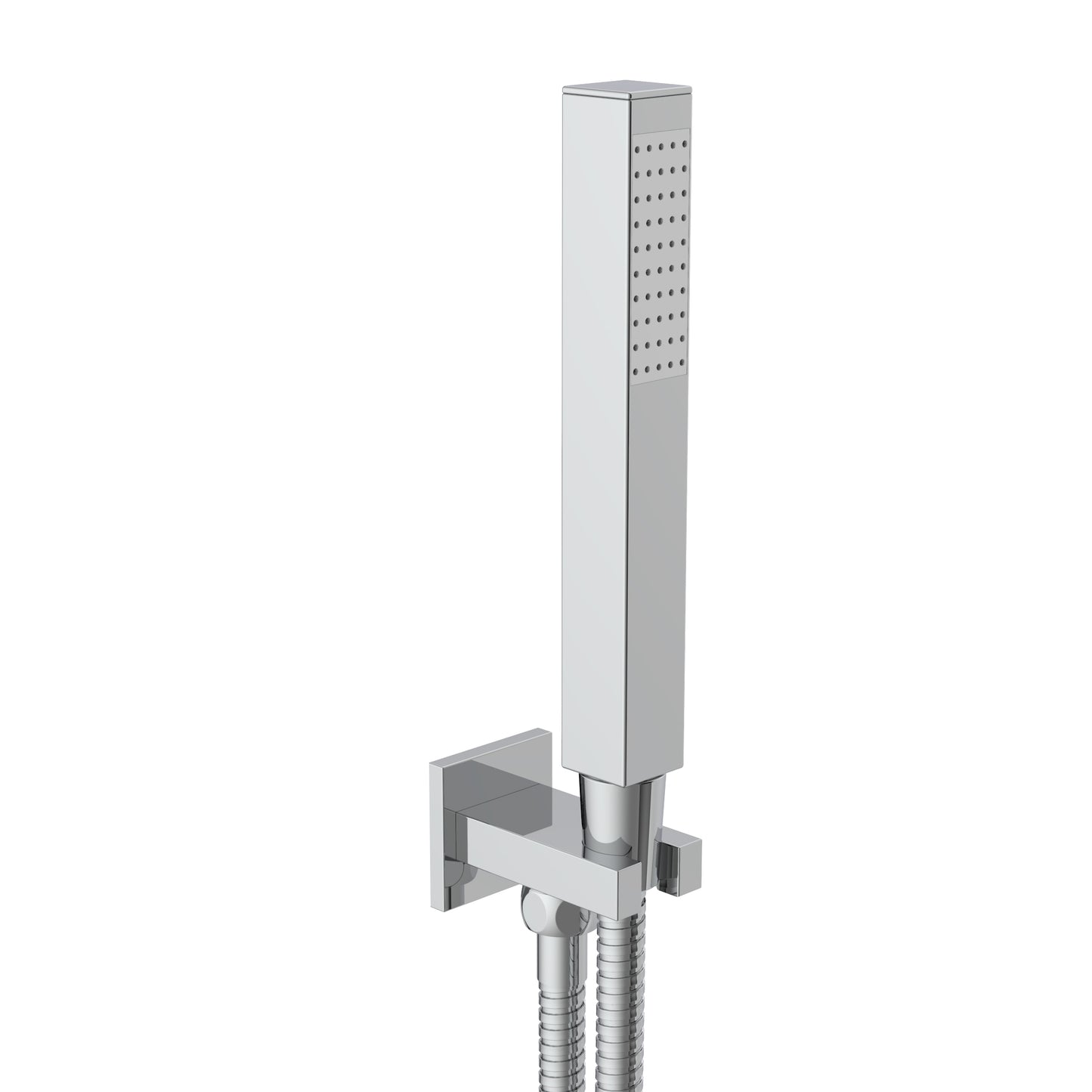 Just Taps Plus Square Water Outlet and Holder with Metal Hose