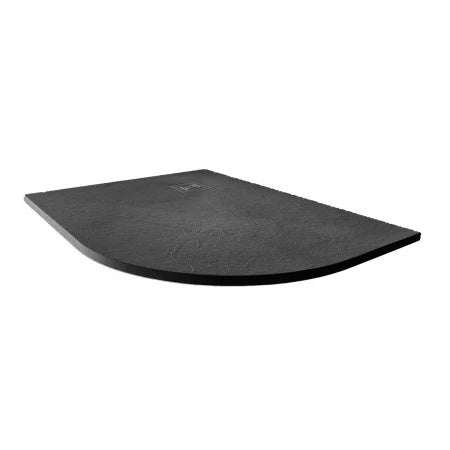 Merlyn Truestone 1200 x 900mm Offset Quadrant Right Handed Black Slate Shower Tray Complete With Fast Flow Waste