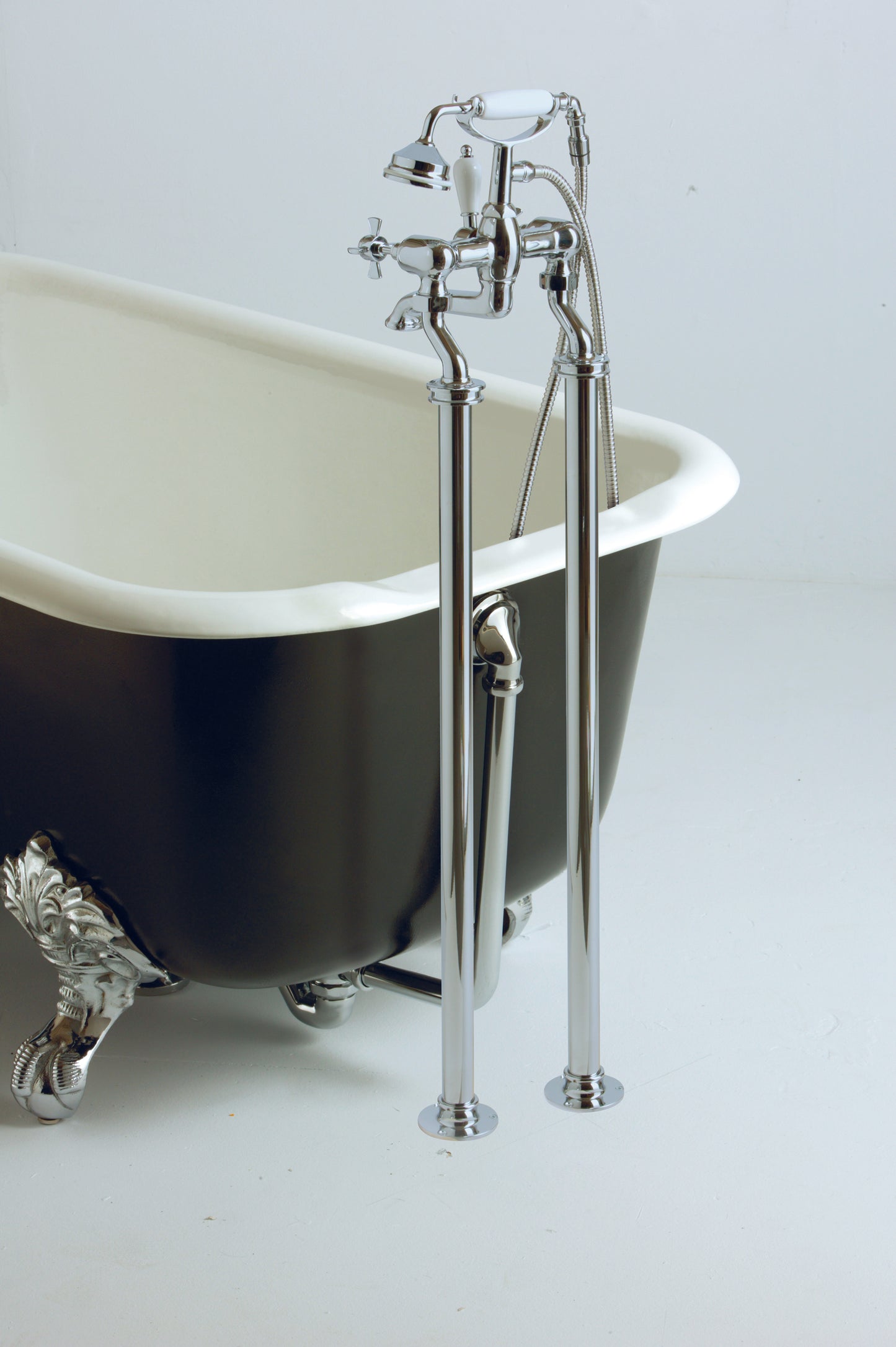 Heritage Chrome Tap Standpipes, 2 Tap Holes Design