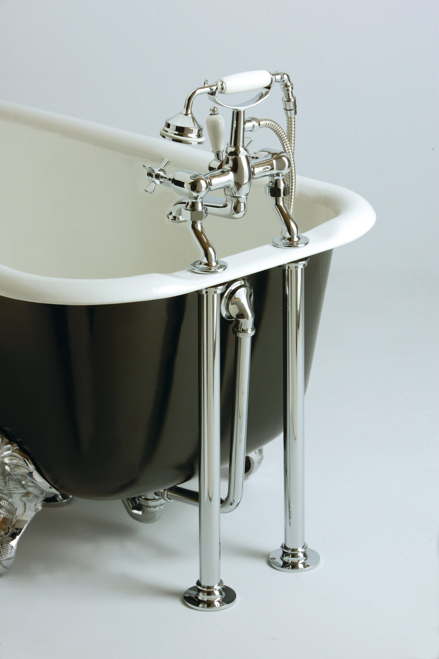 Heritage Freestanding Tap Shrouds Chrome
