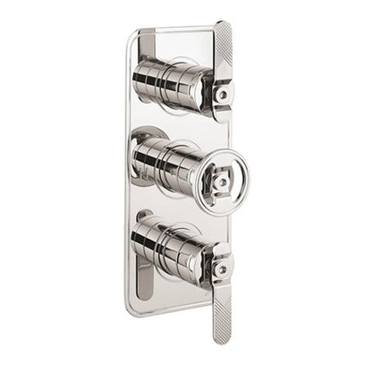 Crosswater UNION 2 Outlet 3 Handle Concealed Thermostatic Shower Valve Portrait