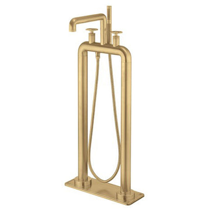 Crosswater UNION Free Standing Bath Filler & Shower Kit Wheel