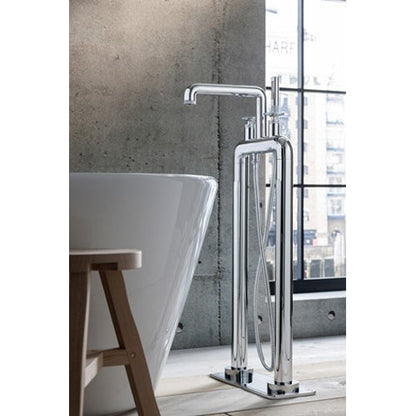 Crosswater UNION Free Standing Bath Filler & Shower Kit Wheel