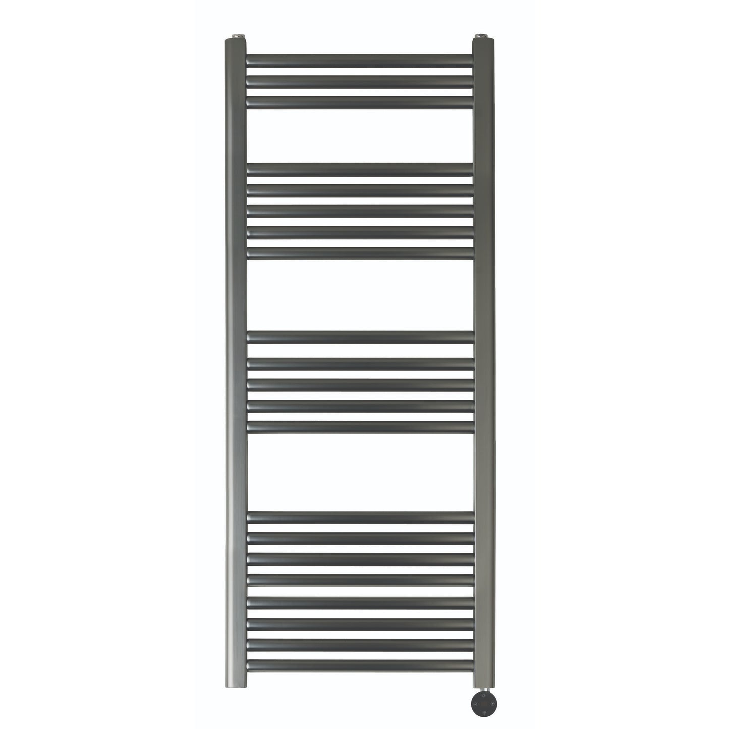 Just Taps Plus Vos Electric Tower Radiator with Thermostat Heating Element  - Brushed Black