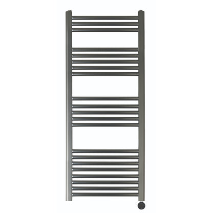 Just Taps Plus Vos Electric Tower Radiator with Thermostat Heating Element  - Brushed Black
