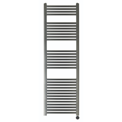 Just Taps Plus Vos Electric Tower Radiator with Thermostat Heating Element  - Brushed Black