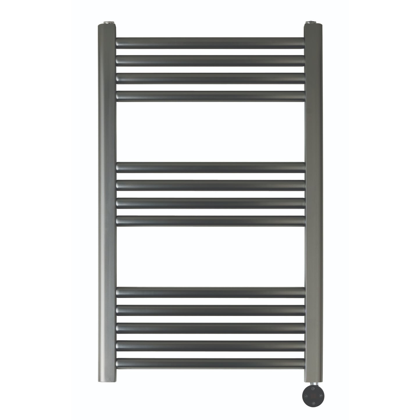 Just Taps Plus Vos Electric Tower Radiator with Thermostat Heating Element  - Brushed Black
