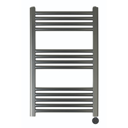 Just Taps Plus Vos Electric Tower Radiator with Thermostat Heating Element  - Brushed Black
