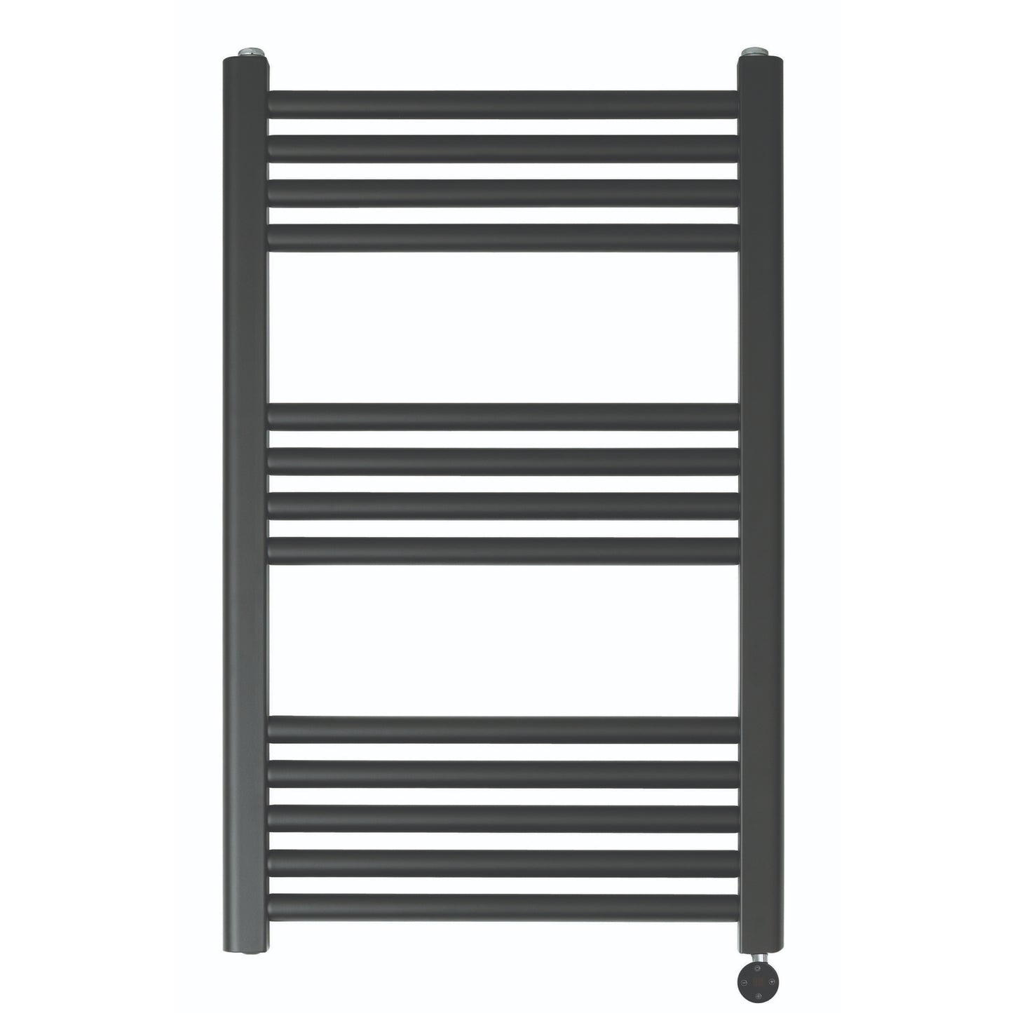 Just Taps Plus Vos Electric Tower Radiator with Thermostat Heating Element  -  Matt Black