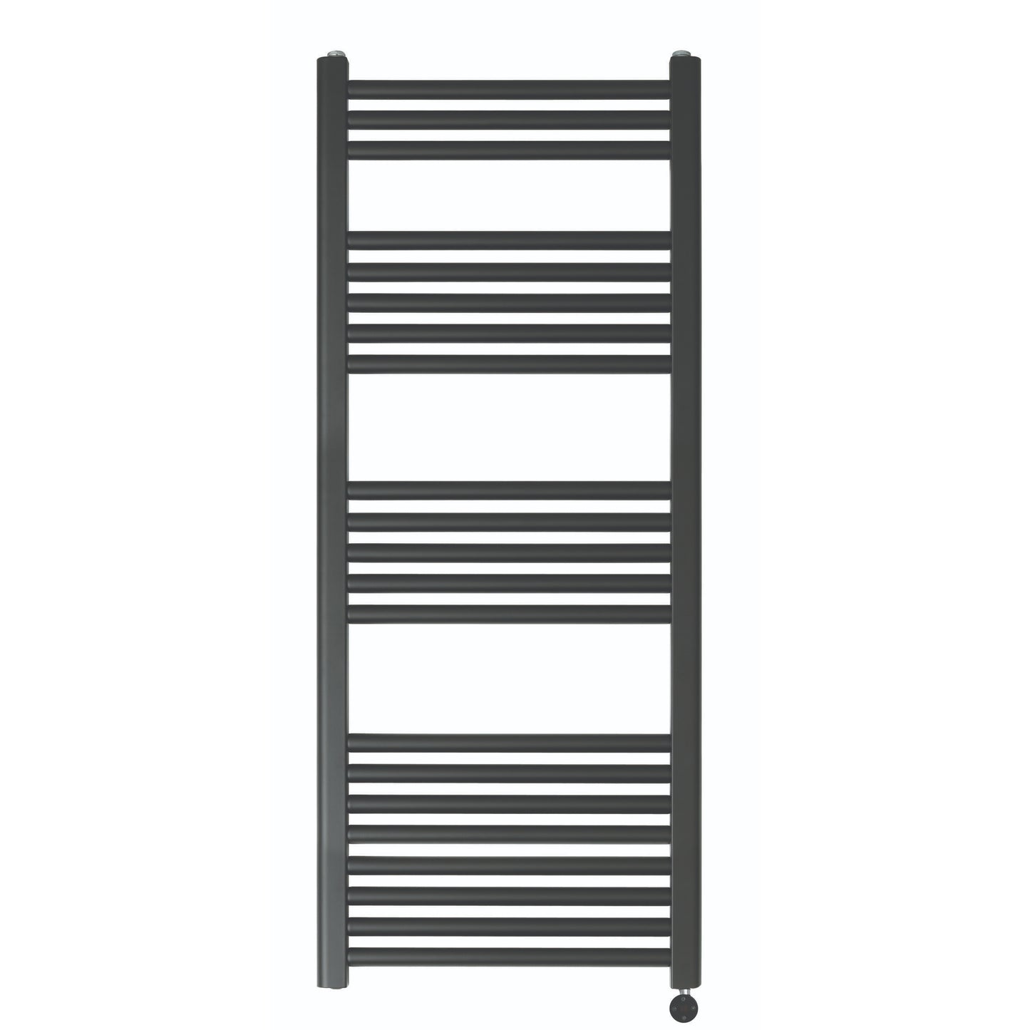 Just Taps Plus Vos Electric Tower Radiator with Thermostat Heating Element  -  Matt Black