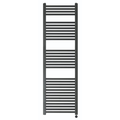 Just Taps Plus Vos Electric Tower Radiator with Thermostat Heating Element  -  Matt Black