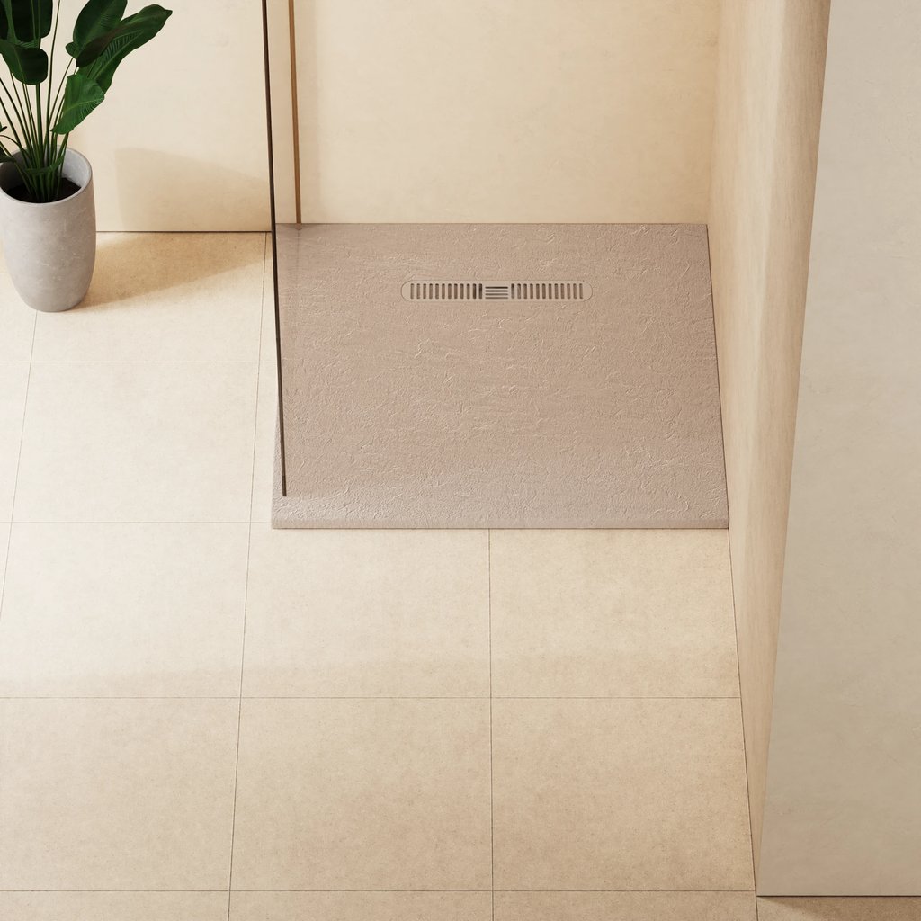 Vito Textured Square Anti Slip Class C Shower Tray 900mm