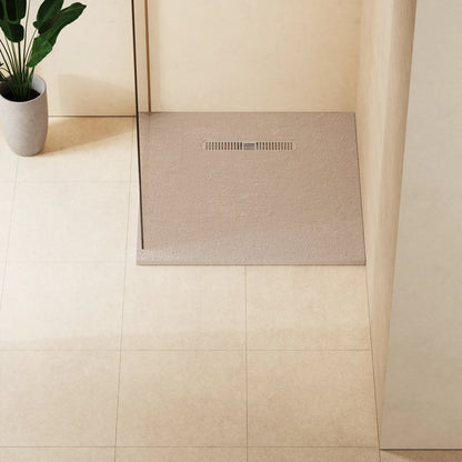 Vito Textured Square Anti Slip Class C Shower Tray 900mm