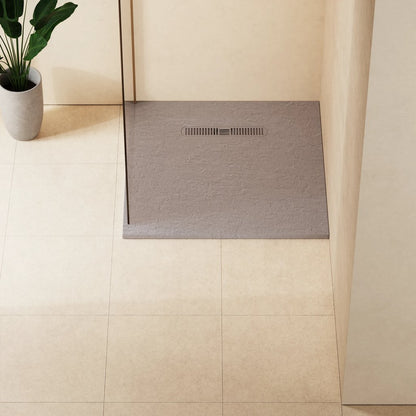 Vito Textured Square Anti Slip Class C Shower Tray 900mm
