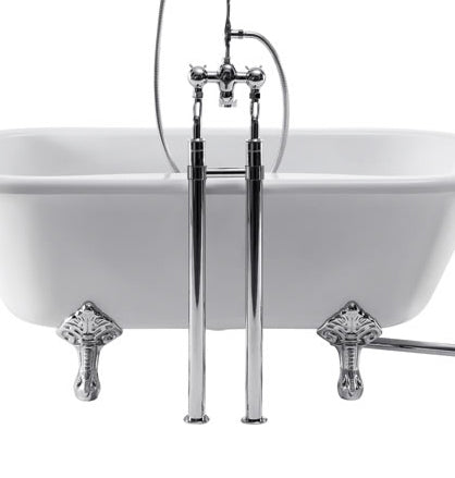 Traditional Style Bath with Burlington pair of Stand Pipes