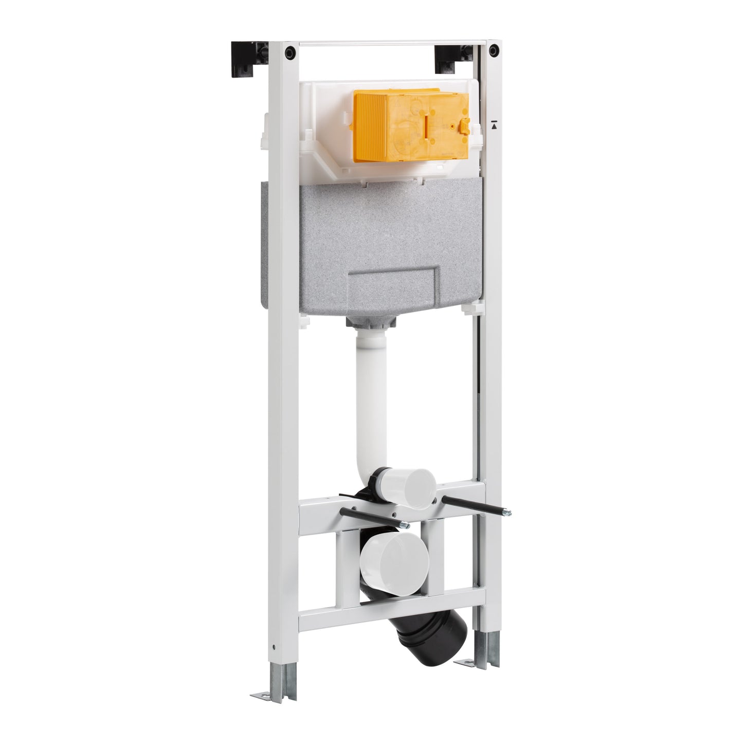 Just Taps Plus 1200Cm Pre-Wall, Slim Freestanding W.C Frame Including Brackets And W.C Bend With 3/6 Litre Dual Flush Plate
