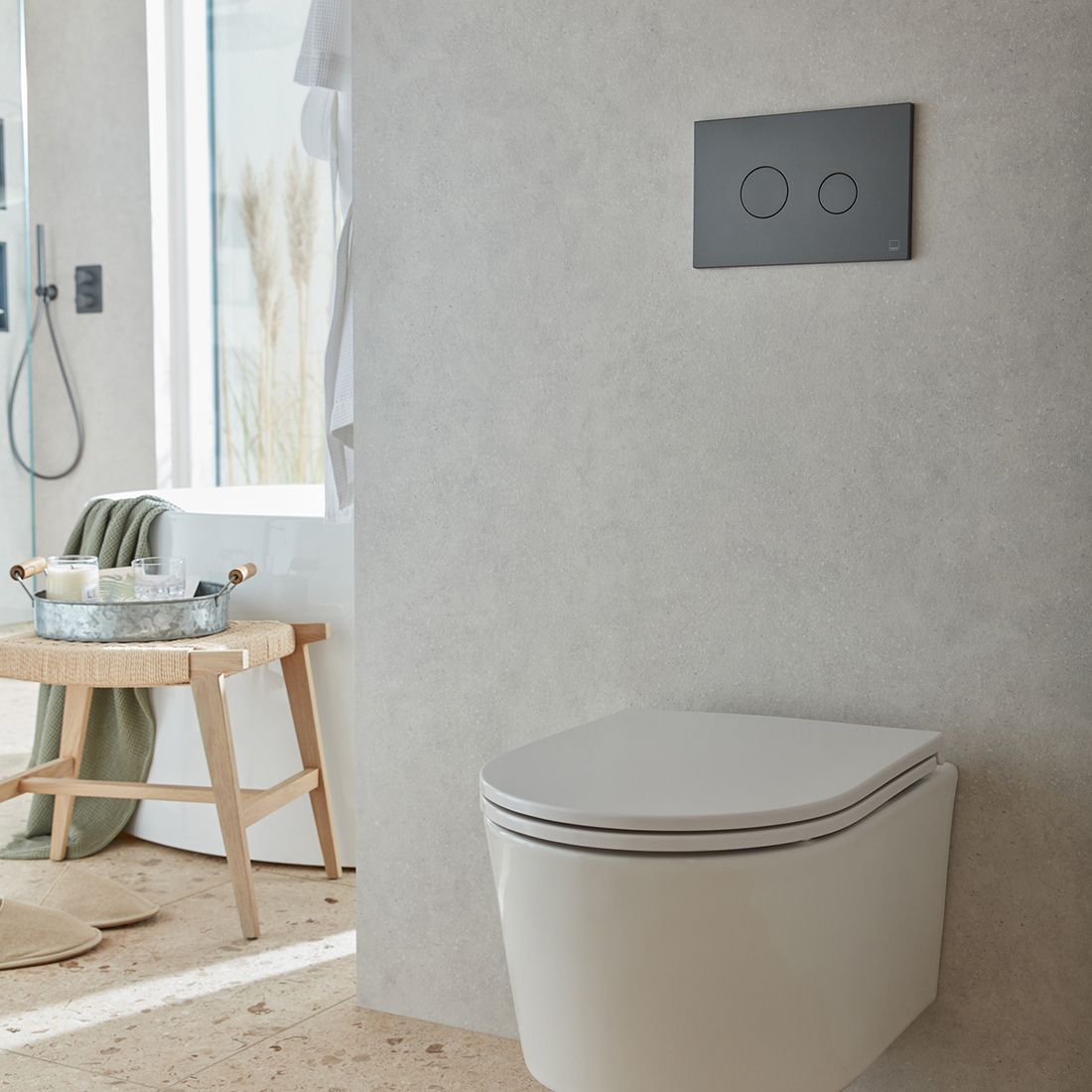 Vado Round Button Flush Plate