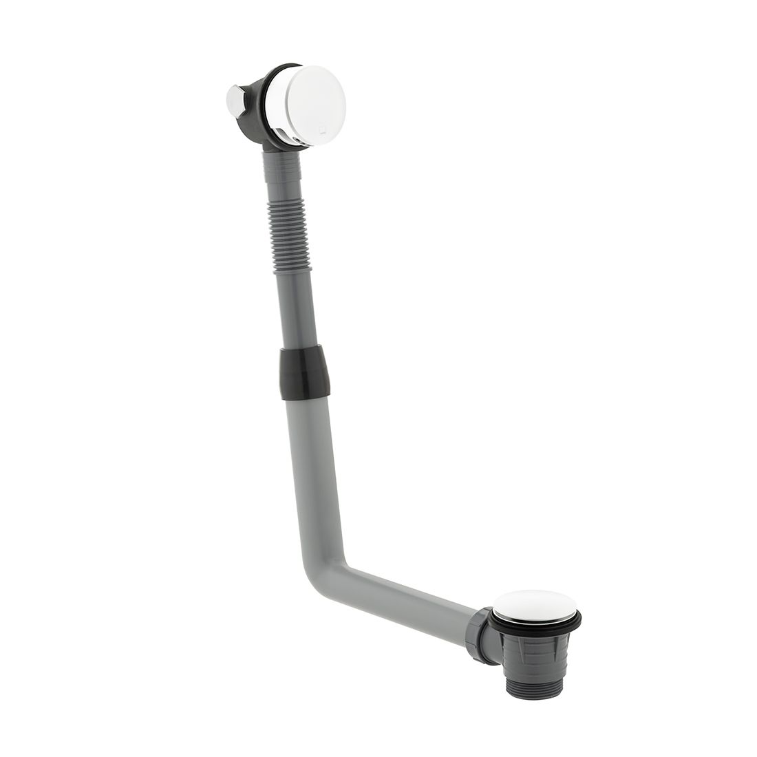 Vado Round Clic-Clac Bath Filler Waste and Overflow