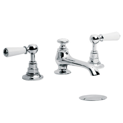 Lefroy Brooks Connaught 3-Hole Basin Mixer w/ Pop-Up Waste