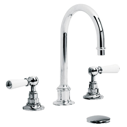 Lefroy Brooks Tubular 3 Hole Basin Mixer w/ Waste