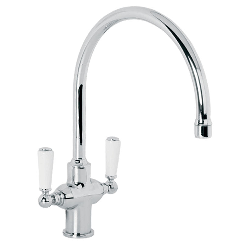 Lefroy Brooks White Lever Monobloc Kitchen Sink Mixer