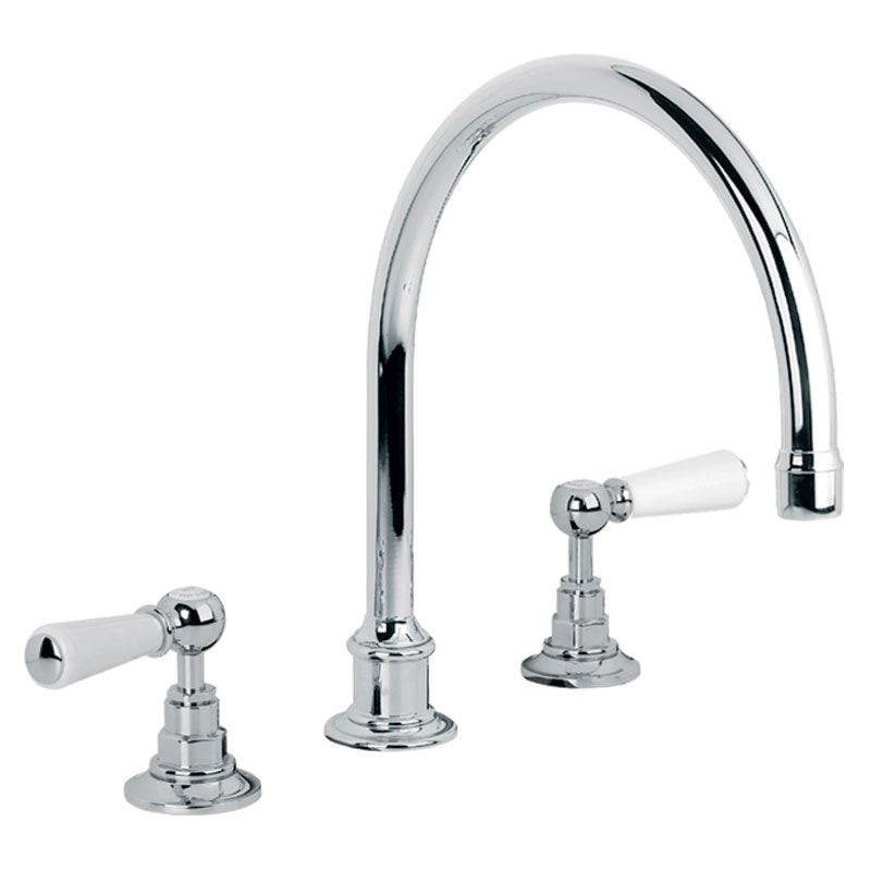 Lefroy Brooks 3-Hole Kitchen Mixer & Click Up Waste