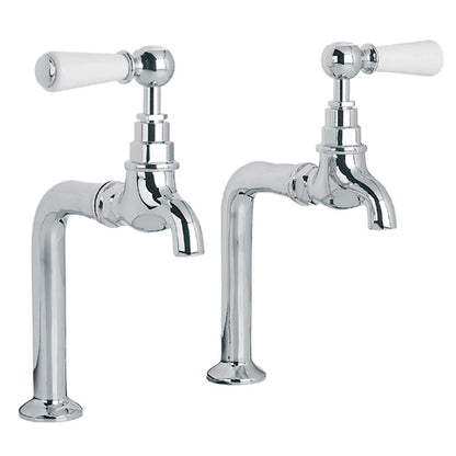 Lefroy Brooks White Lever Kitchen Bib Taps & Pillars