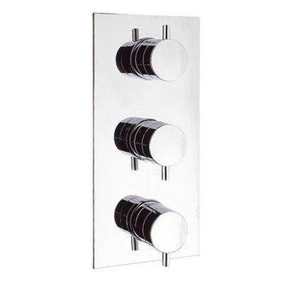 Crosswater Kai Lever 2 Outlet 3 Handle Concealed Thermostatic Shower Valve