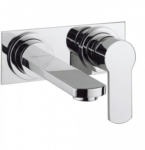 Crosswater Wisp Chrome Wall Mounted Basin Mixer With Plate