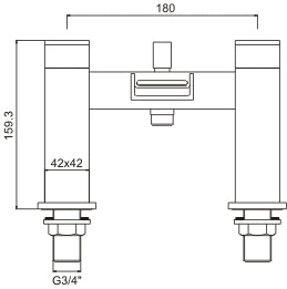 Z Series Chrome Deck Mounted Bath Filler