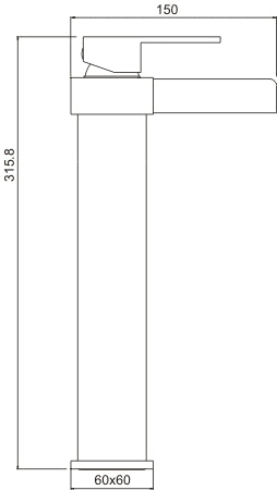 Z Series Chrome Tall Basin Mixer w/ Sprung Basin Waste