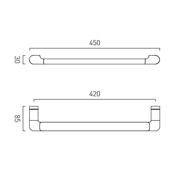 Vado Zoo Towel Rail 450mm