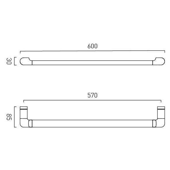 Vado Zoo Towel Rail 600mm