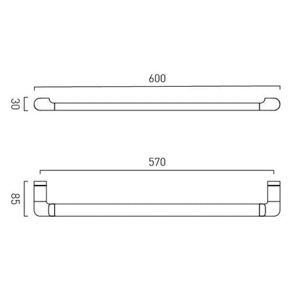 Vado Zoo Towel Rail 600mm