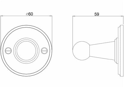Burlington Single Robe Hook- durable accessory to your space