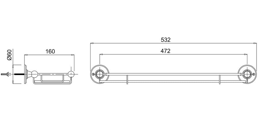 Burlington Shelf with Rail