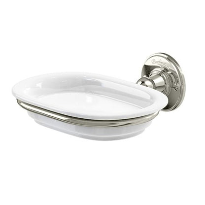 Burlington Nickel & White Wall Mounted Soap Dish