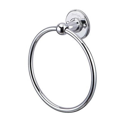 Burlington Edwardian Wall Mounted Towel Ring in Chrome