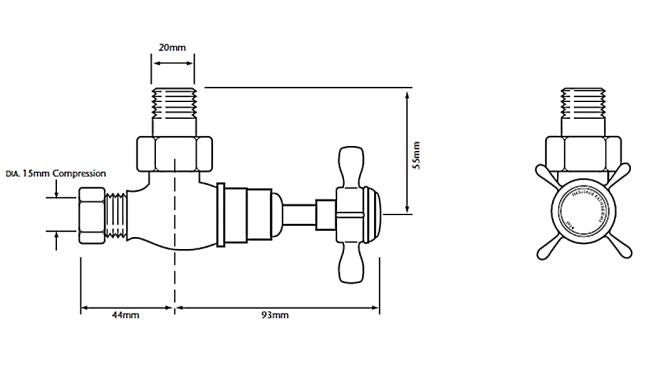 Heritage Ornate Traditional Gold Radiator Valves Vintage Gold (1 Pair)