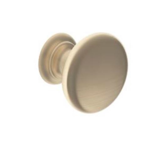 Round Knob 38mmx32mm Brushed Brass - Space Saving Solution