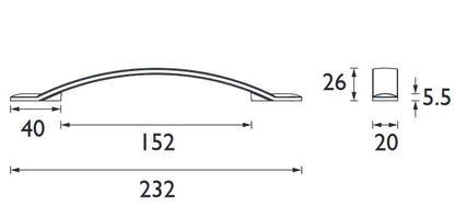 Pull Handle 160mm Black