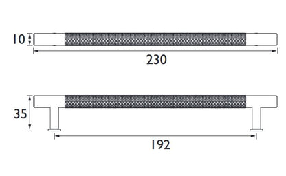 Bar Handle 192mm Brushed Brass