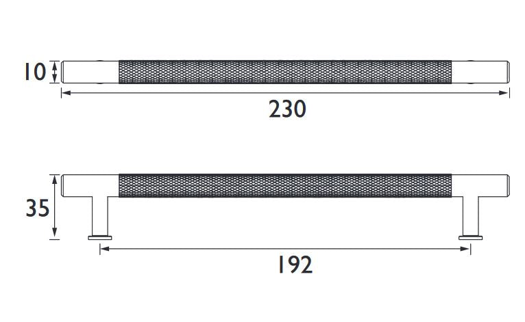 Bar Handle 192mm Black