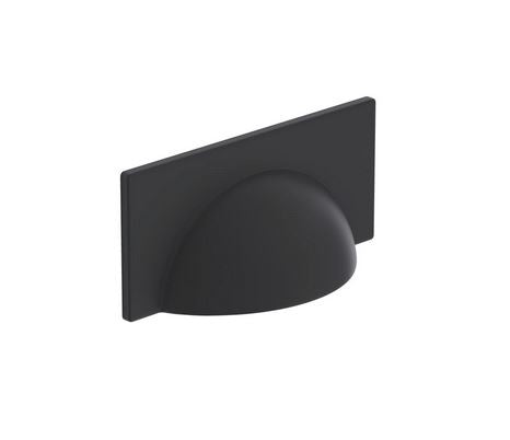 Elegant Cup Handle 64mm Black - Sleek Cabinet Hardware