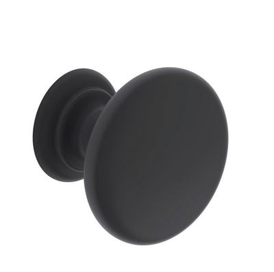 Round Knob 38mm Black - Sleek and Modern Cabinet Accent