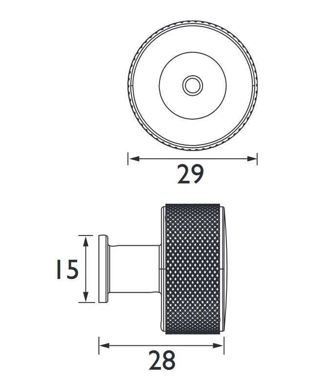 Add a touch of modern style with Round Knurled Knob - Chrome